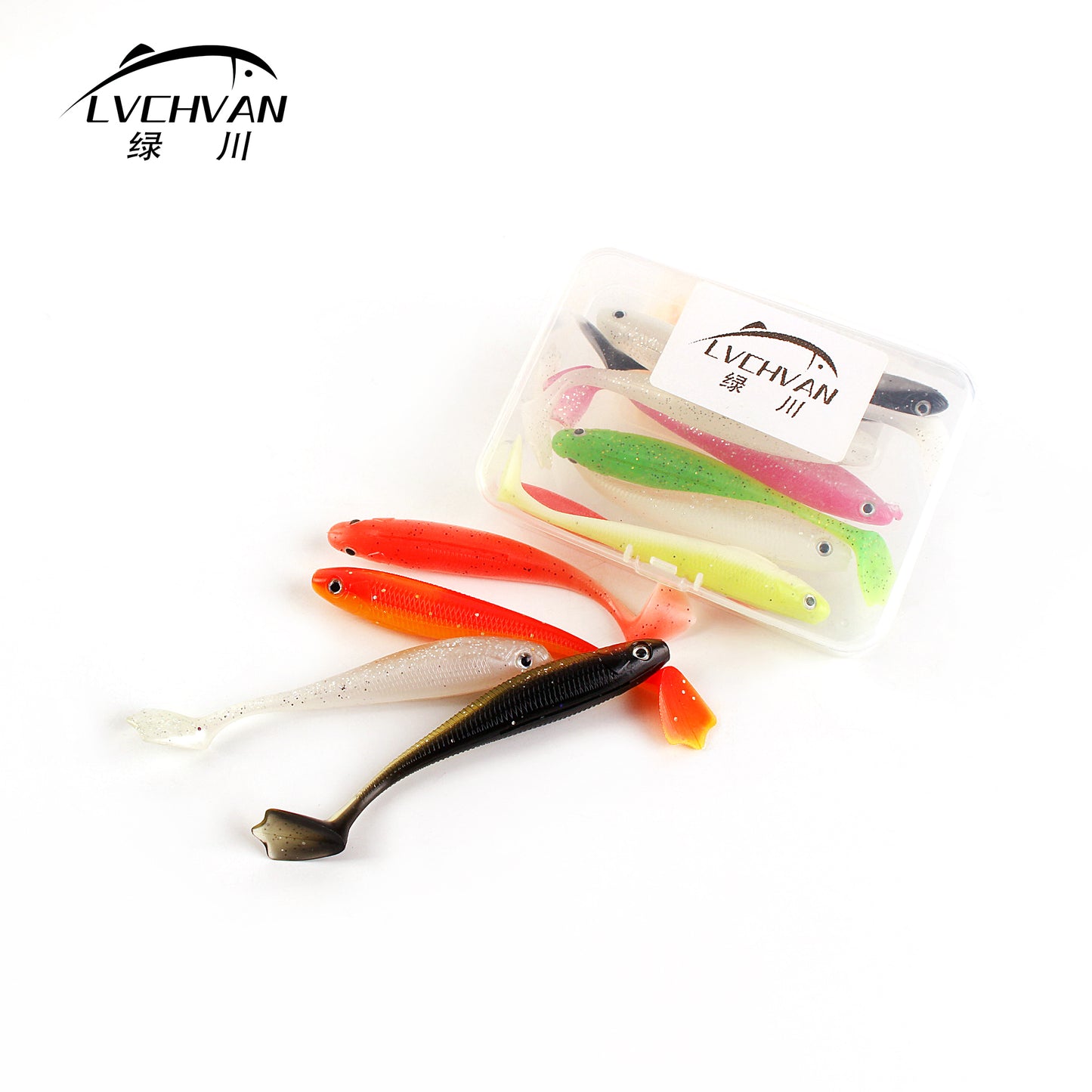 Soft Lures Swimbaits Fishing Bass Plastic Paddle Tail Luya Bait Portable Box Proven Colors for Trout Salmon Redfish Freshwater Saltwater