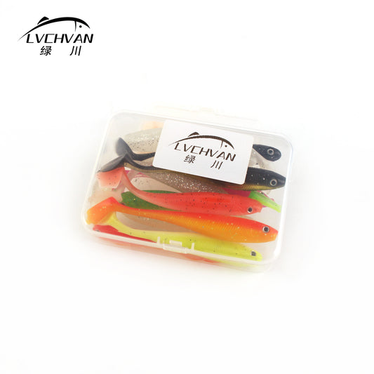 Soft Lures Swimbaits Fishing Bass Plastic Paddle Tail Luya Bait Portable Box Proven Colors for Trout Salmon Redfish Freshwater Saltwater